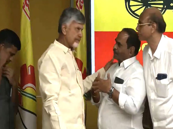 Andhra CM Naidu interacts with party workers at TDP Central Office