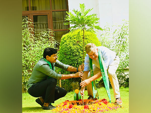 Telangana: Environmentalist Erik Solheim participates in 'Green India Challenge', plants saplings