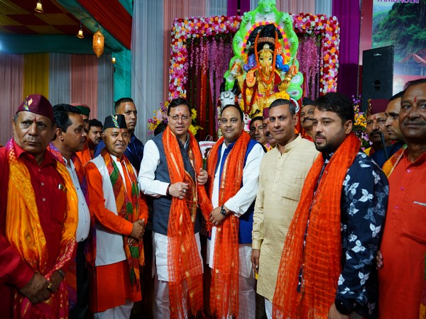 Uttarakhand CM Celebrates Ganesh Mahotsav, Highlights Sanatan Culture and Hindi Pride