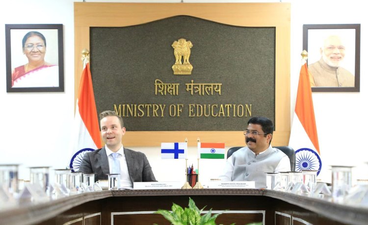 Dharmendra Pradhan and Finnish Minister discuss path-breaking educational reforms 
