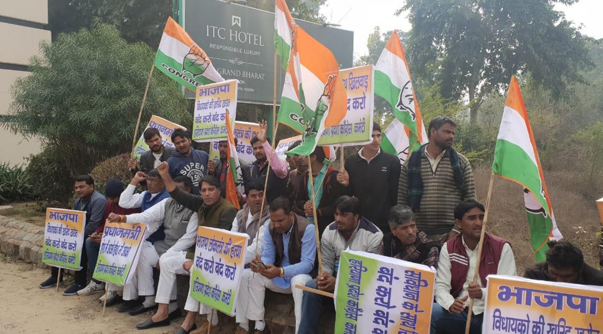 Youth Cong protesters allege BJP of disrespecting Constitution, murdering democracy
