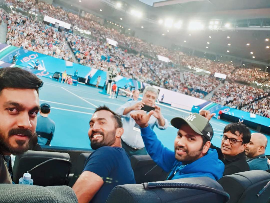 Australian Open 2019: Rohit Sharma, Dinesh Karthik enjoys tennis after Adelaide ODI