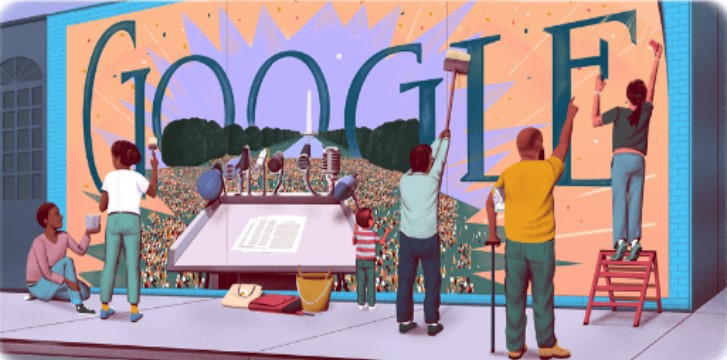 Google doodle celebrates Dr. Martin Luther King Jr. Day