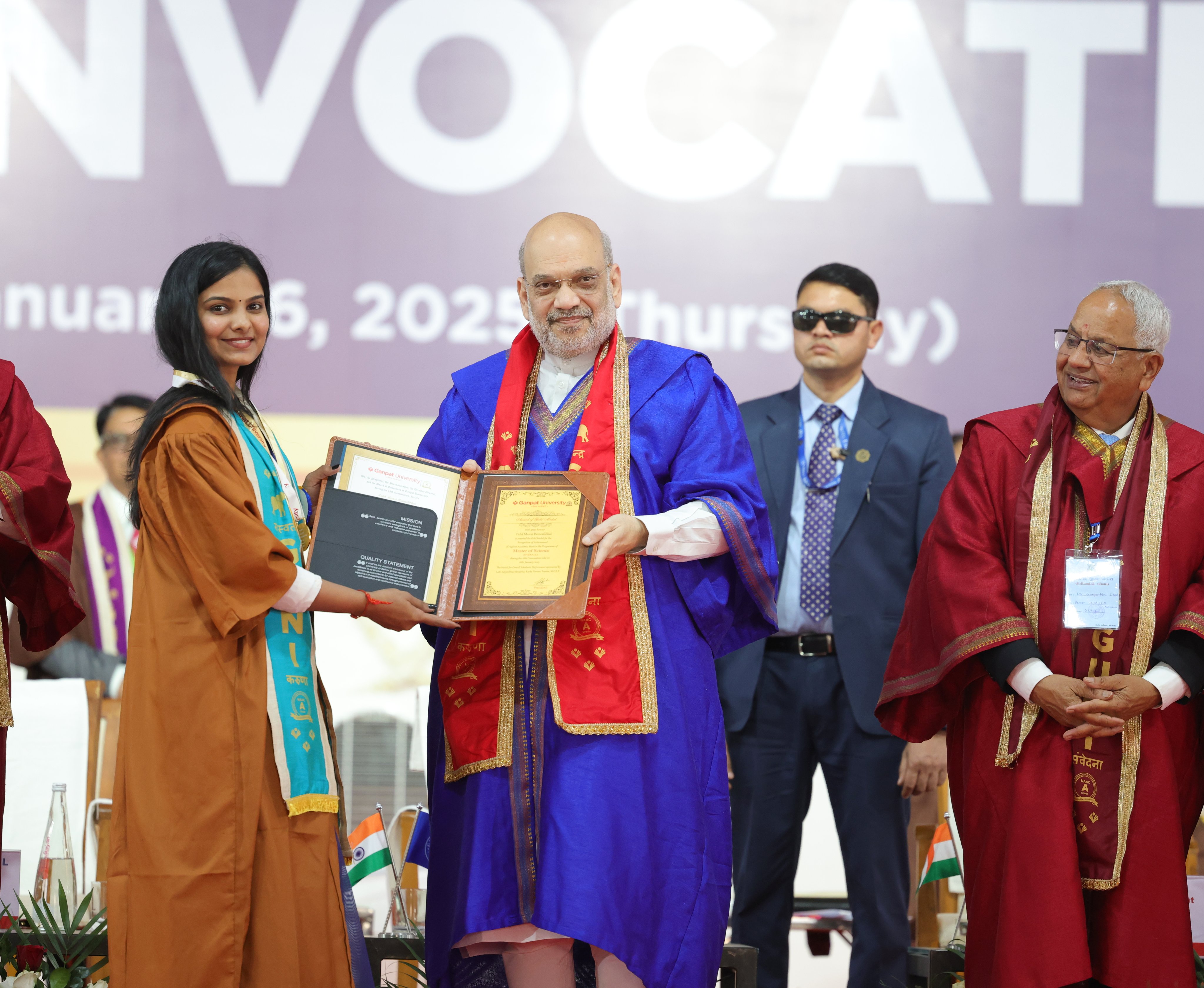 Amit Shah Addresses 18th Convocation at Ganpat University, Highlights Role of Youth in Nation-Building and Vision for 2047