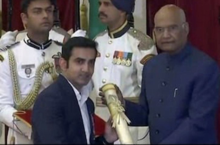 Gautam Gambhir, four other sports personalities receive Padma Awards