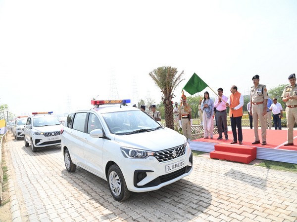 Delhi: LG V K Saxena flags off 250 vehicles for Delhi Police 