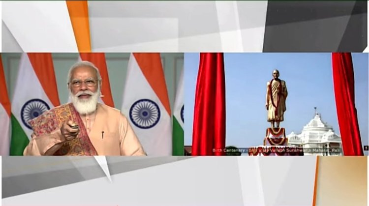 PM Modi unveils Statue of Peace to mark 151st Birth Anniversary of Jainacharya
