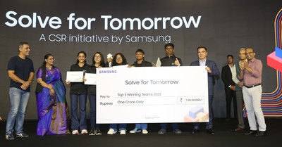 Samsung Announces Top 3 Winners of Solve for Tomorrow 2022, who Received INR 1 Cr in Grant & 6-month Incubation Support at IIT Delhi
