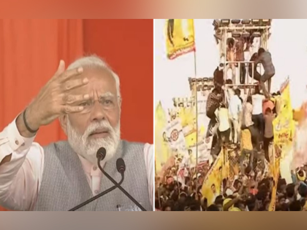 'Your life is precious to us': PM Modi urges people to get down from light tower during NDA rally in Andhra