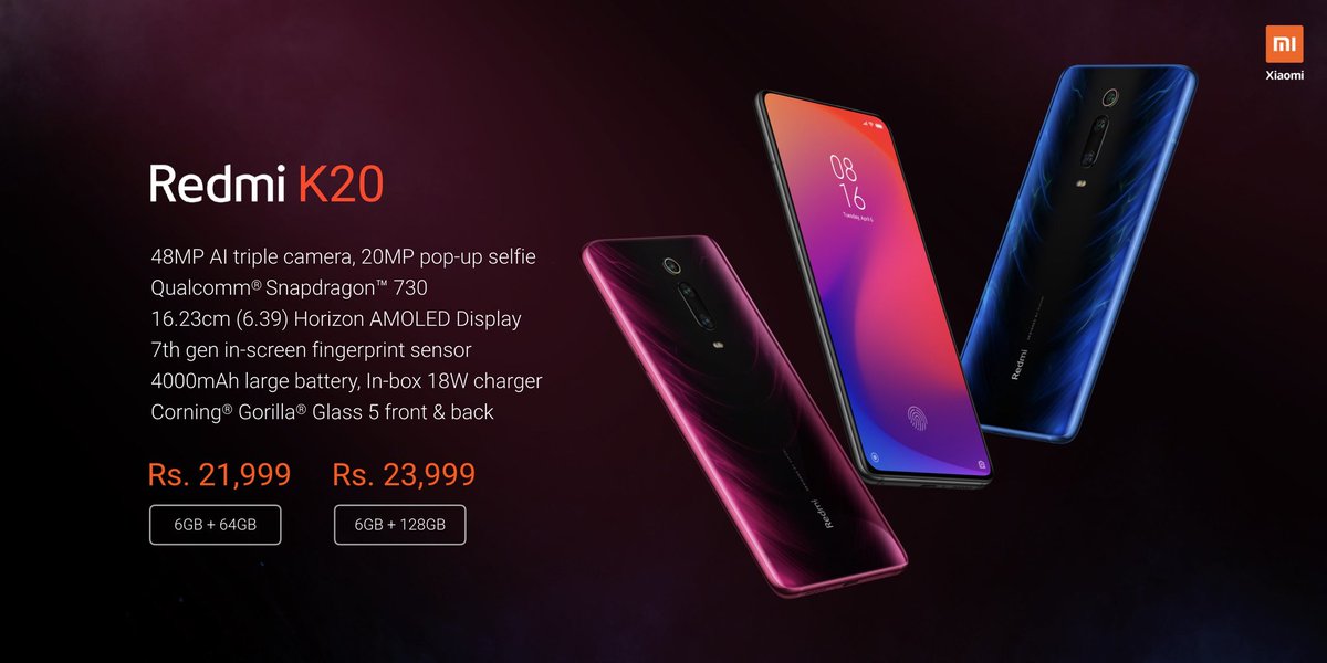 Xiaomi Redmi K20 India Price With Full Specifications