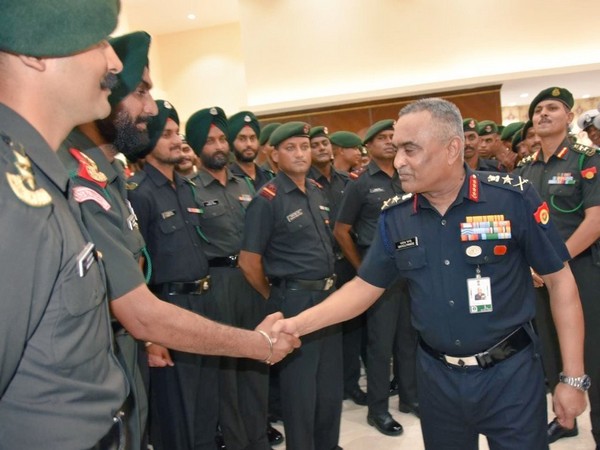 Indian Army chief interacts with, felicitates Tri-services contingent of Armed Forces which participated in Bastille Day parade 