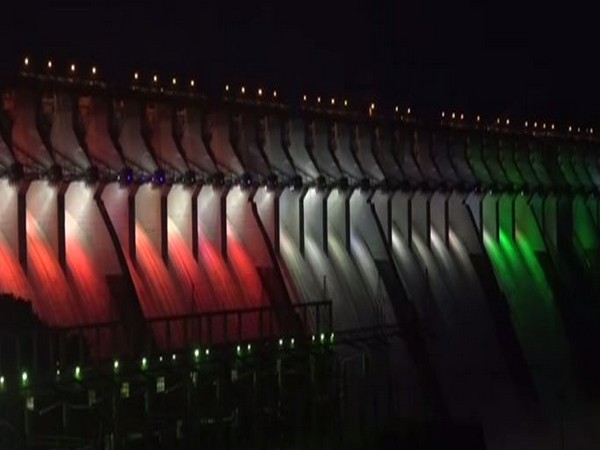 Gujarat: Sardar Sarovar Dam illuminates with bright colours ahead of Prime Minister Modi's visit