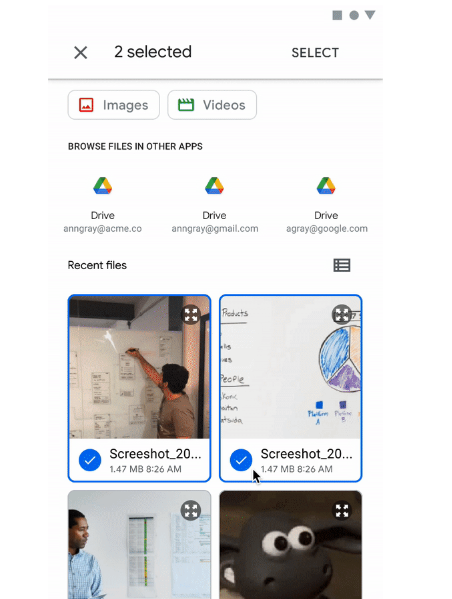 Google Chat now lets you send multiple images or videos at once