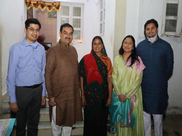 Gautam Adani celebrates Gujarati New Year at Adani Foundation volunteer's  Mundra home