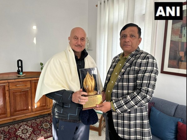 Uttarakhand Film Development Council Chief Banshidhar Tiwari meets Anupam Kher