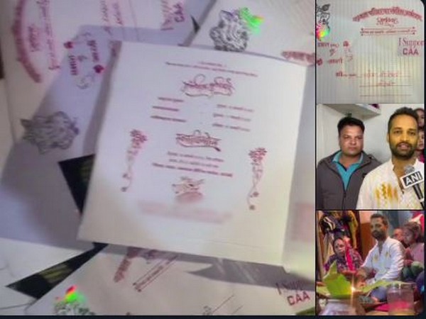 MP couple prints support for CAA, NRC on their wedding invite