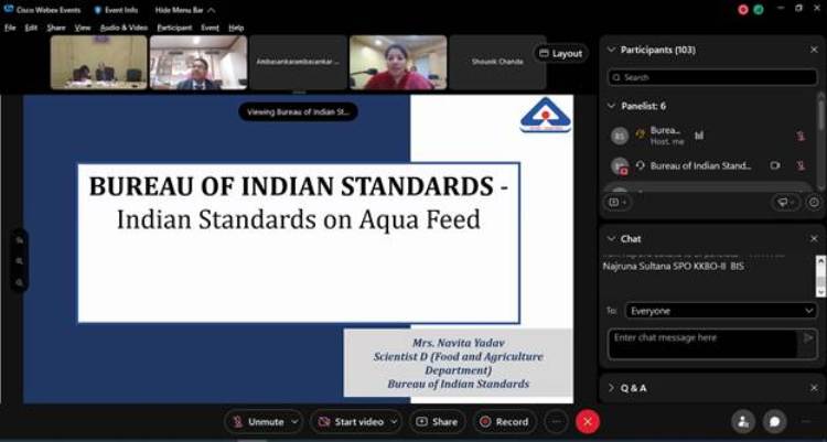 Bureau of Indian Standards holds awareness  on ‘Indian Standards on Aqua feed’ 