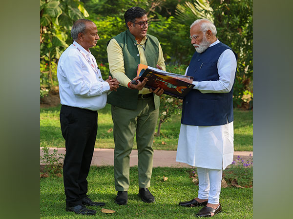 PM Modi receives Panchjanya's book "Sabke Ram" 