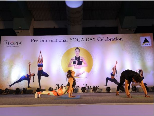 Malaika Arora, Bollywood diva and yoga practitioner celebrated pre-international yoga day with members of Avadh Utopia