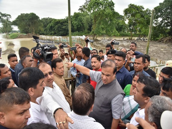 Assam: CM visits Darrang, inspects breached LB embankment