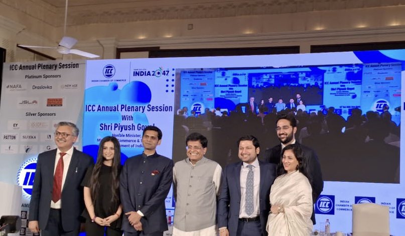 Piyush Goyal Urges Industry Associations to Support Startups, Women Entrepreneurs at ICC Plenary Session