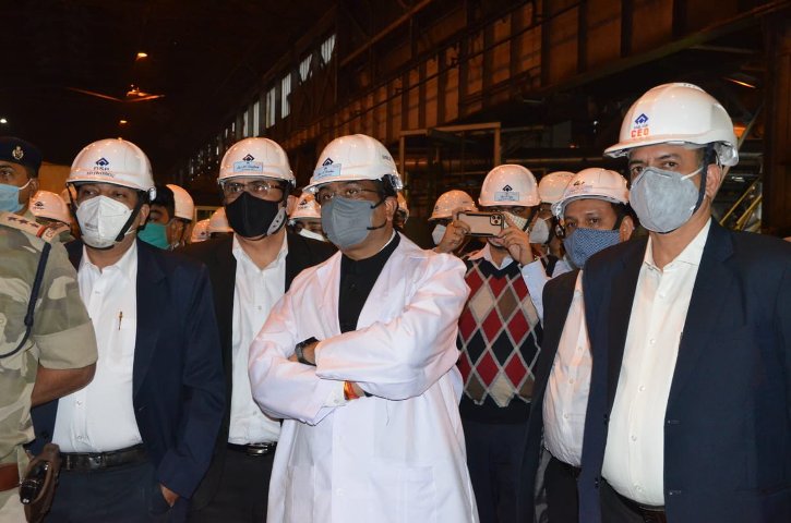 Dharmendra Pradhan visits SAIL’s IISCO and Durgapur steel plants at West Bengal