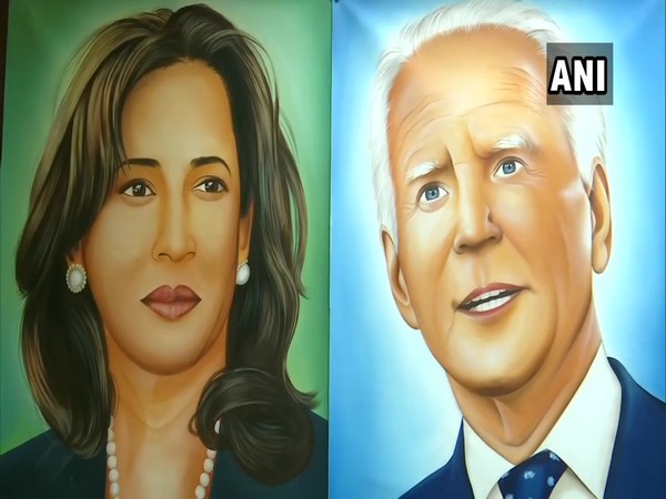 Artist paints portraits of Biden-Harris, wishes to gift them on their oath-taking