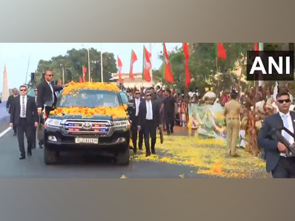 PM Modi arrives in Tamil Nadu; holds massive roadshow in Chennai