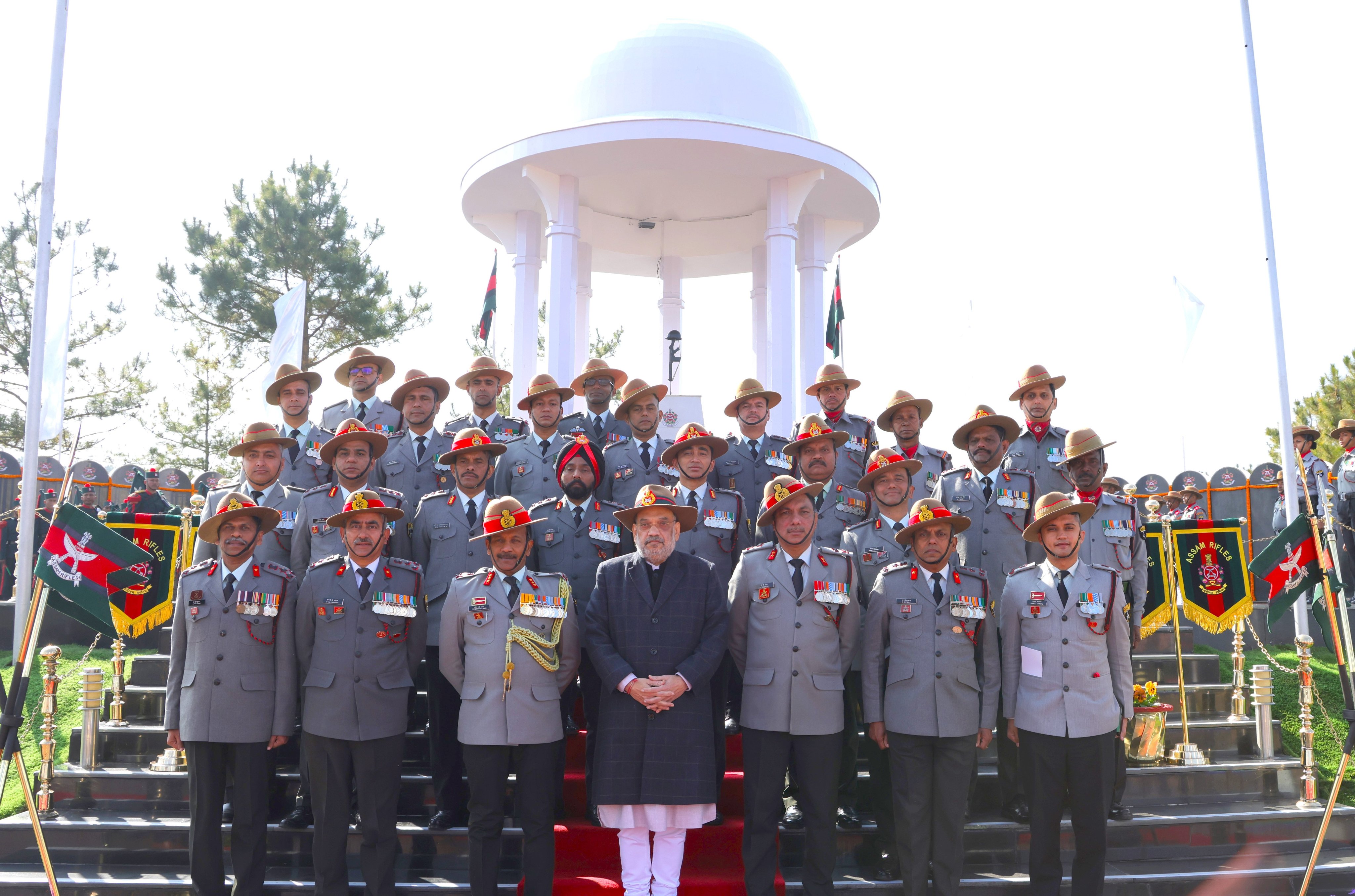 Amit Shah lays wreath at War Memorial at Assam Rifles HQs and pays homage to martyrs