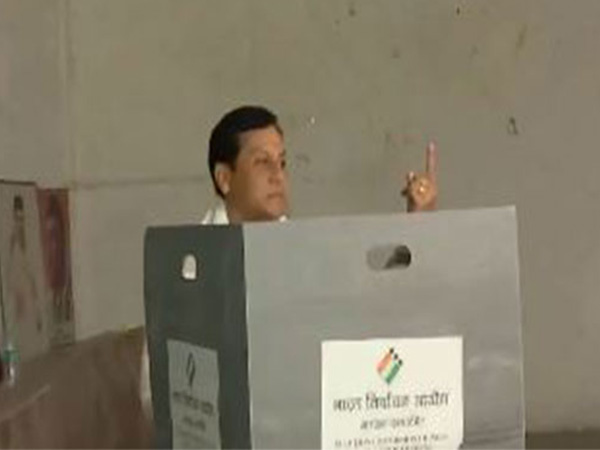 Lok Sabha election: Union Minister Sarbananda Sonowal casts vote in Dibrugarh