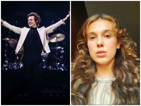 Harry Styles and Millie Bobby Brown spotted shaking a leg at Ariana Grande concert