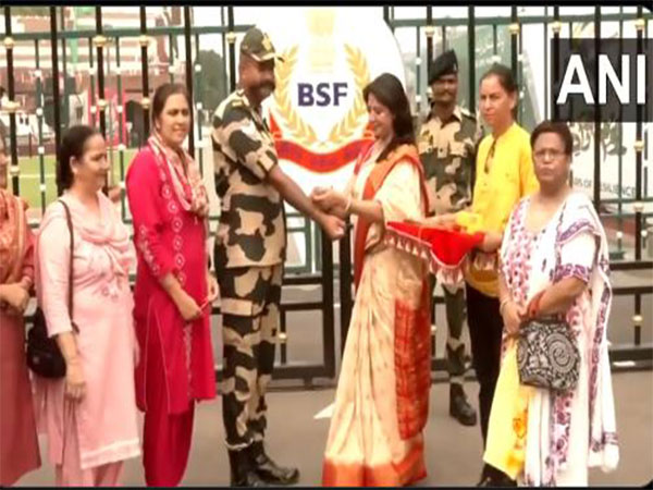 Punjab: BSF jawans celebrate 'Raksha Bandhan' at Attari-Wagah border