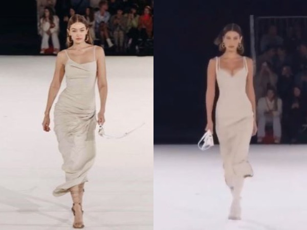 Gigi, Bella Hadid wear coordinated haute couture at Paris Fashion Week