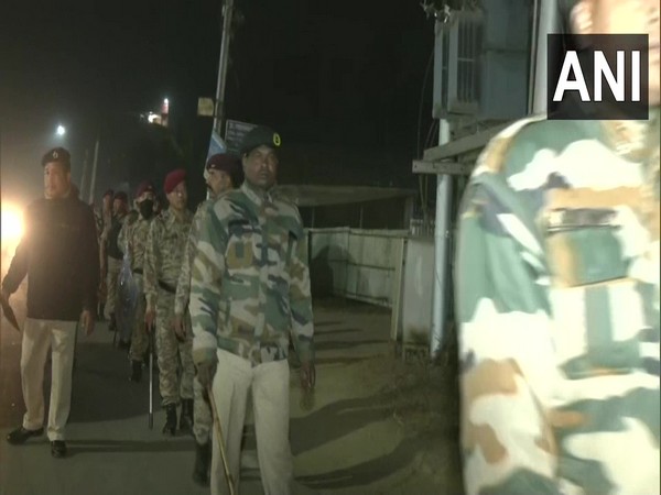 Tripura: Ahead of assembly elections, Police, CAPF conduct flag march in Agartala