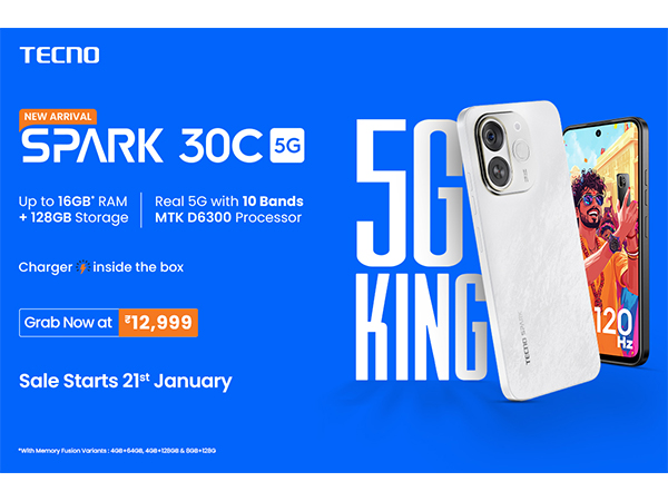 TECNO Unveils 8GB SPARK 30C 5G: The '5G King' for Unmatched Performance