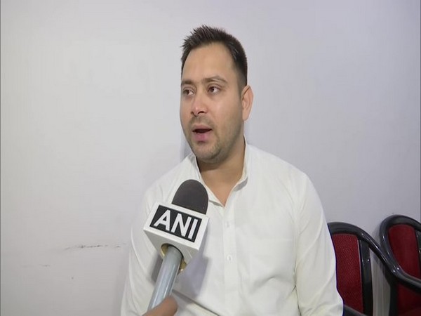 Tejashwi Yadav on bicycle leads protest against fuel price hike