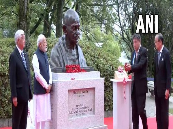 PM Modi unveils bust of Mahatma Gandhi in Japan's Hiroshima, says it will take forward idea of non-violence