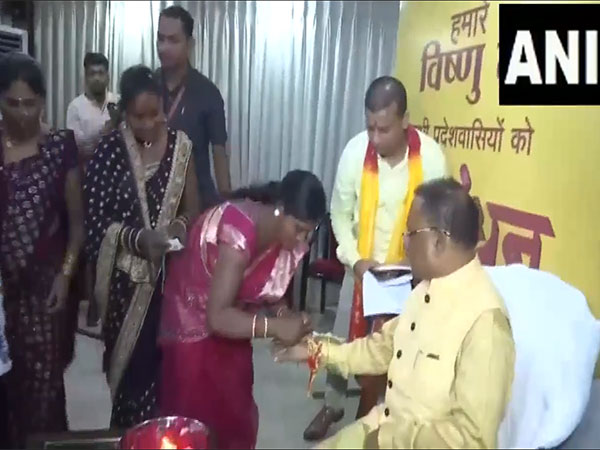 Chhattisgarh CM Vishnu Deo Sai celebrates Raksha Bandhan at his residence