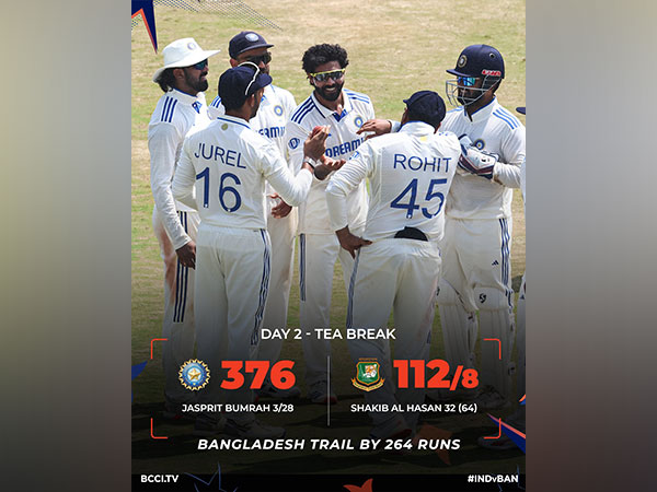 India's Bowlers Dominate Bangladesh: Restrict to 112/8 at M.A. Chidambaram Stadium