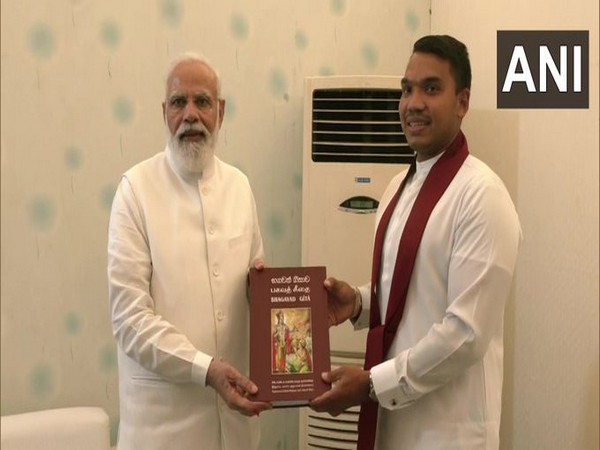 Sri Lankan's Namal Rajapaksa meets PM Modi, gifts Sinhala version of Bhagavad Gita