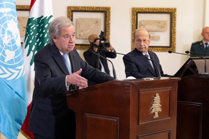 UN chief calls for unity among Lebanese leaders, affirms solidarity with citizens