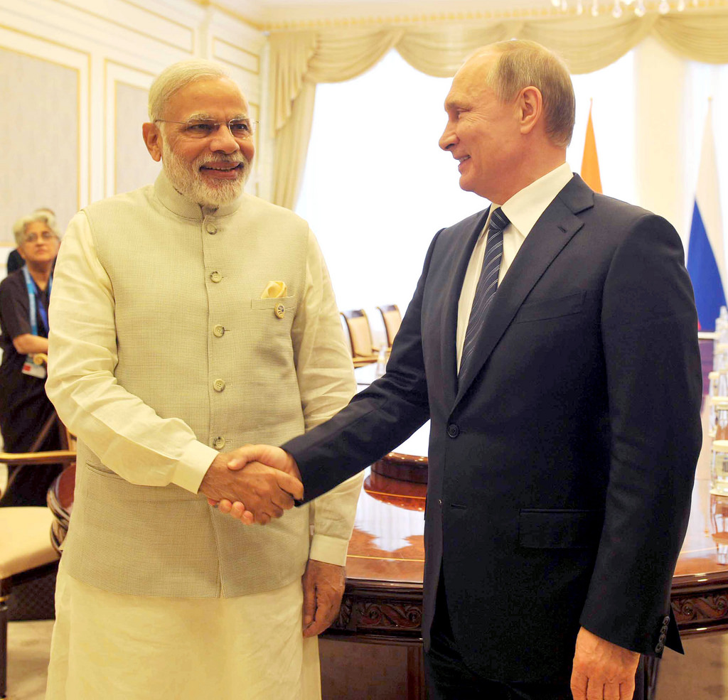 PM Modi meets Russian President Vladimir Putin in Bishkek
