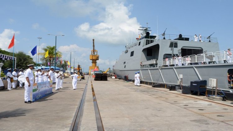 Myanmar Navy Ships arrive Port Blair for 8th Indo-Myanmar Coordinated Patrol