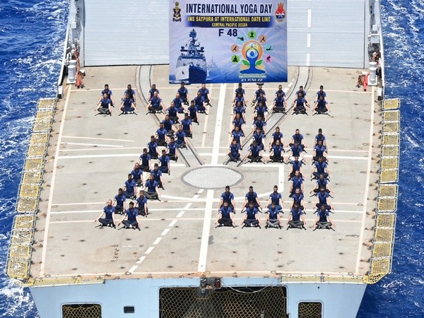8th Yoga International Day: Easternmost deployed Indian Naval warship Satpura kick-starts yoga activities