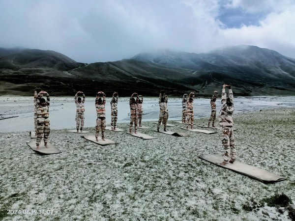 Indian Army personnel perform Yoga in icy heights on International Yoga Day 2024