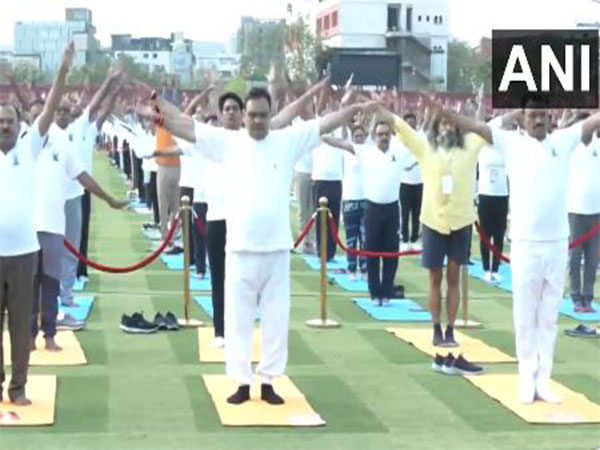 Rajasthan CM Bhajan Lal Sharma, state cabinet ministers perform Yoga in Jaipur on International Yoga Day