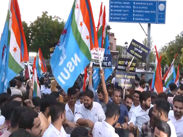 NSUI protests in Jaipur over NEET, UGC-NET "irregularities"