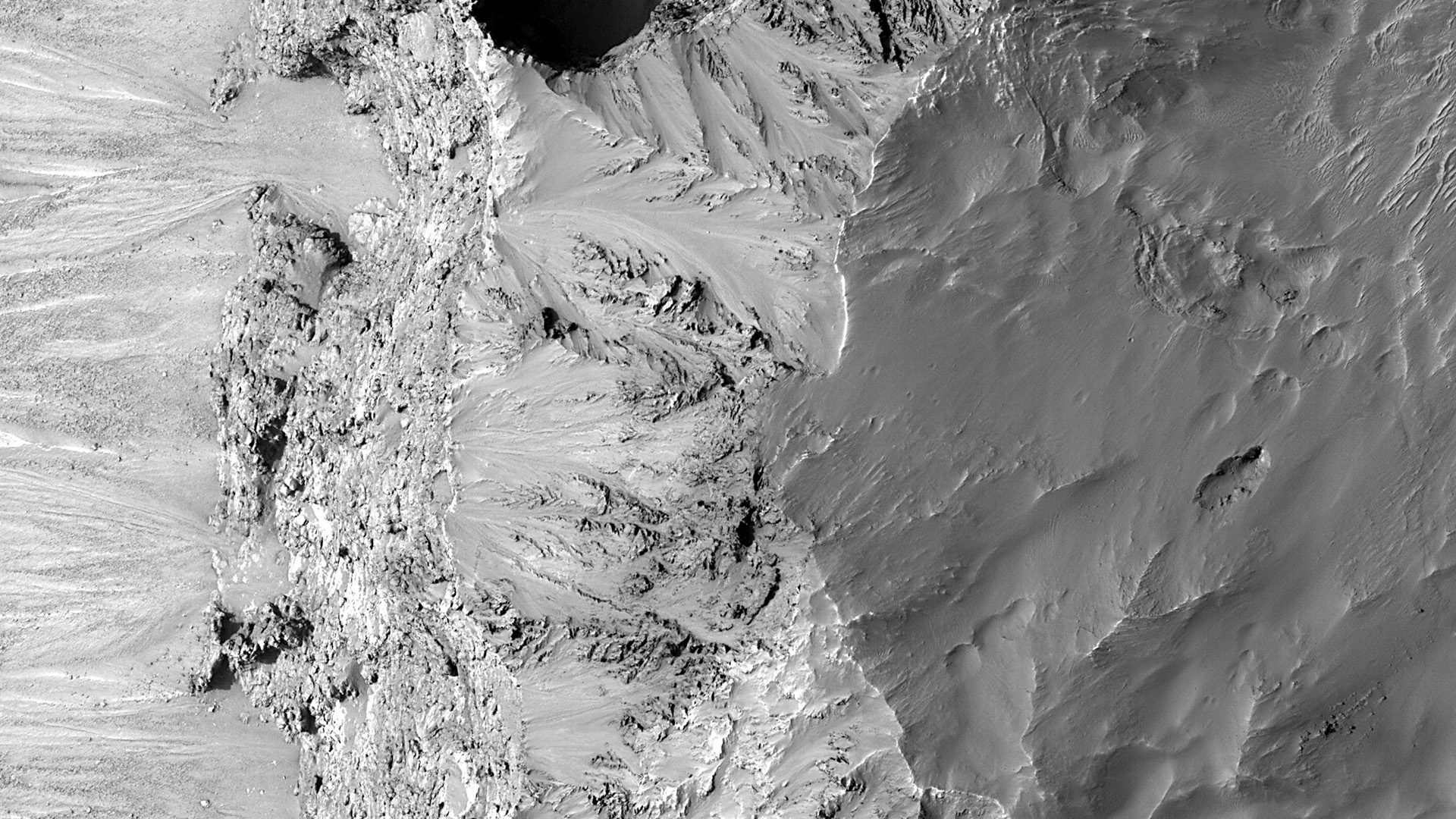 Possible clays detected on the rim of Mars' Hale Crater: See HiRISE image