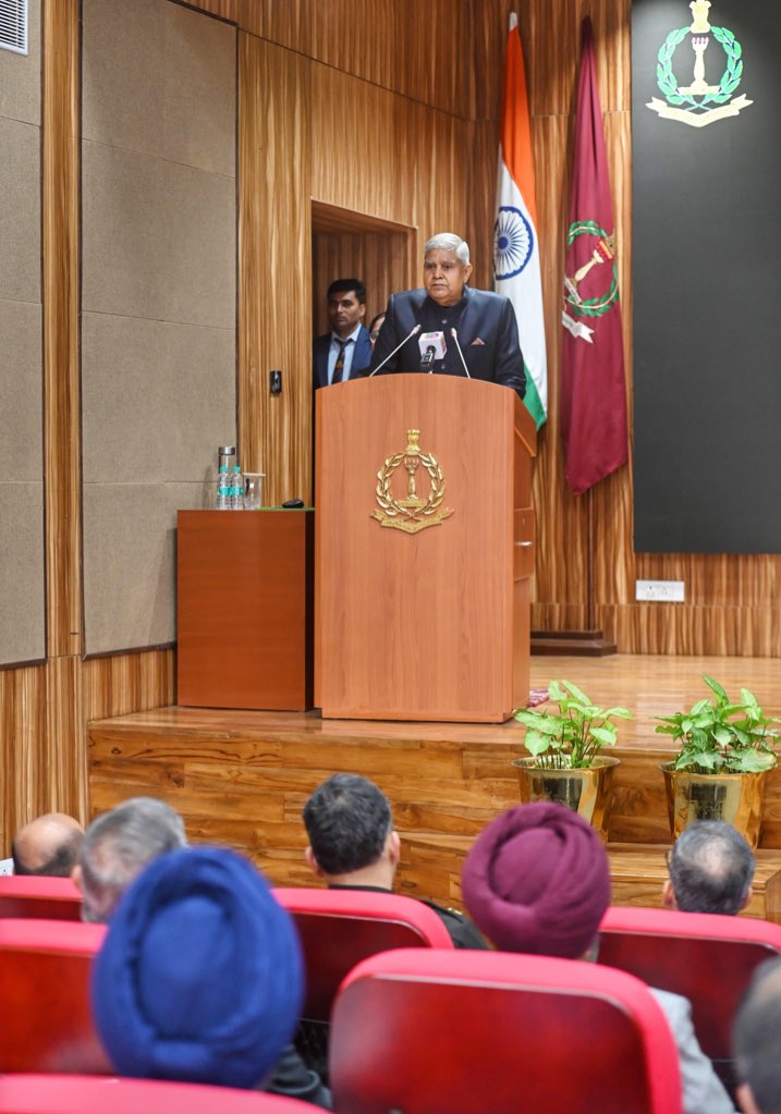 VP Dhankhar Addresses National Defence College on India’s Core Values and Strategic Objectives

