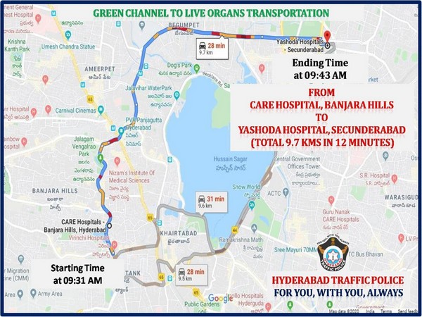 Hyderabad traffic police provides green corridor for transport of live heart between hospitals